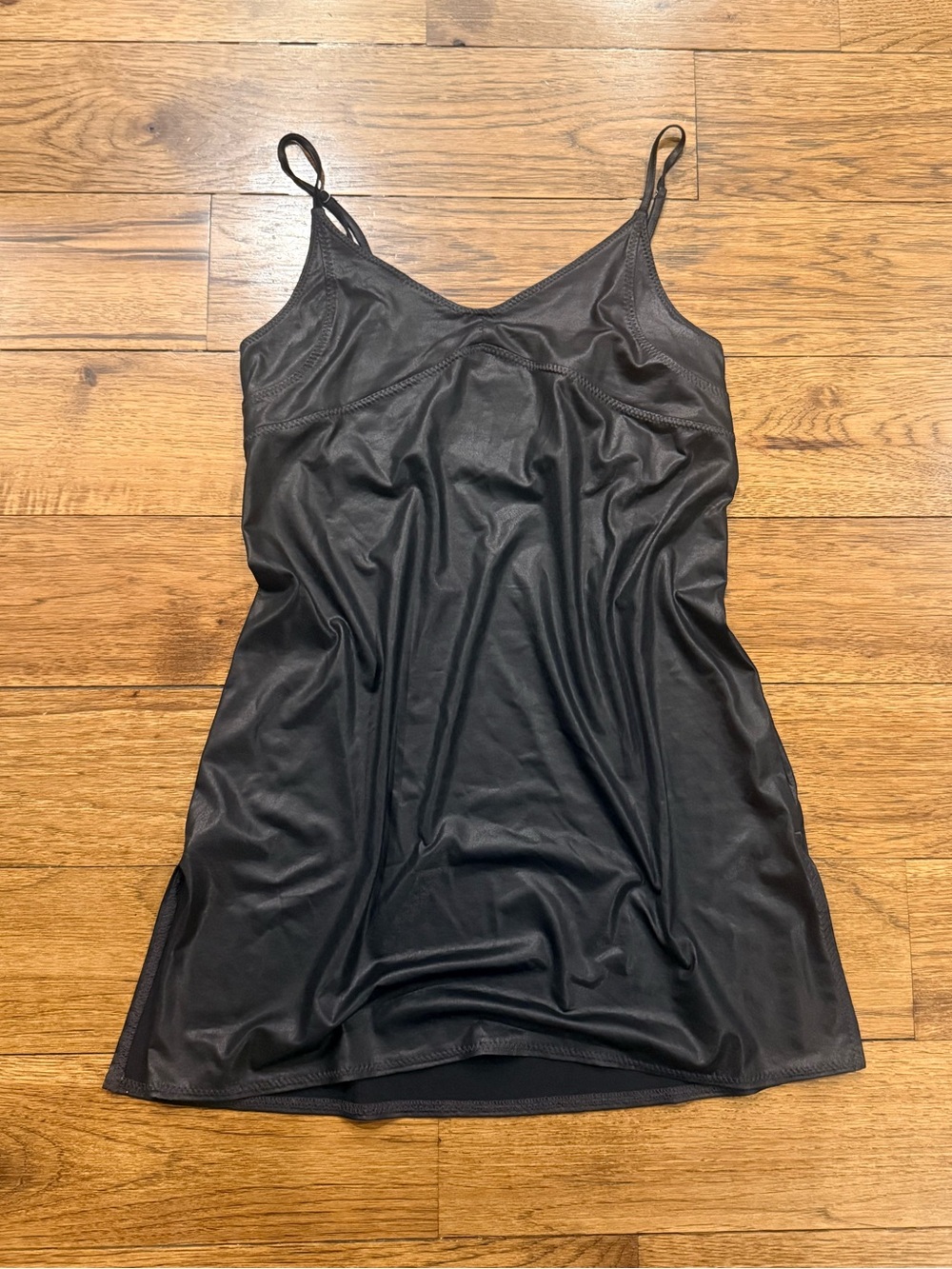 Urban Outfitters Black Faux Leather Mini Dress